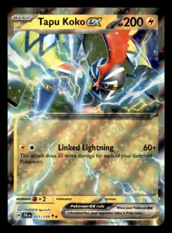 Tapu Koko ex 051/159 Double Rare Journey Together Pokemon Near Mint - Image 1