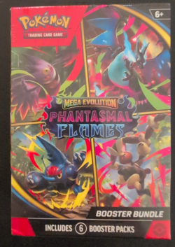 Pokemon TCG Mega Evolution Phantasmal Flames Booster Bundle 6 Packs Sealed 2025 - Image 1