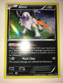 Pokemon TCG Absol Roaring Skies 40/108 Holo Rare LP/NM - Image 1