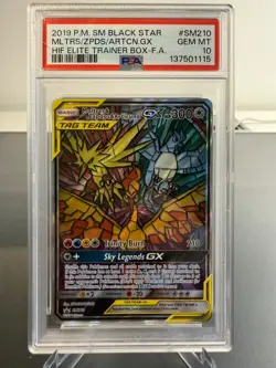 Pokemon TCG PSA 10 GEM MINT Moltres & Zapdos & Articuno GX SM210 Promo English - Image 1