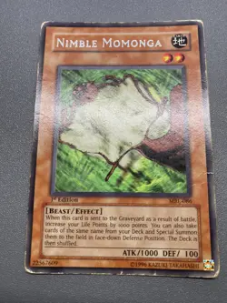 Yu-Gi-Oh! Nimble Momonga Rare 1st Edition MRL-086 HP DAMAGED - Image 1