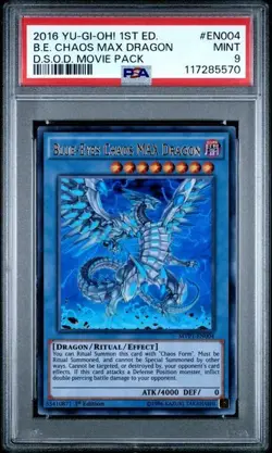 (PSA 9) 1st ED Blue-Eyes Chaos MAX Dragon #EN004 Yu-Gi-Oh! D.S.O.D. MOVIE PACK - Image 1
