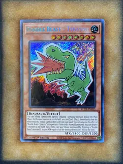 Yugioh Doodle Beast - Tyranno BLCR-EN033 Secret Rare 1st Ed NM - Image 1