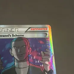 GIOVANNI'S SCHEME TRAINER 162/162 HOLO FULL ART BREAKTHROUGH POKEMON CARD NM - Image 5