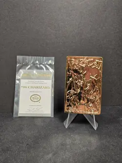 1999 Burger King Pokemon Charizard 23K Gold Plated Card #06 w COA - Image 1