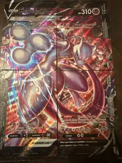 Pokemon Mewtwo V-Union SWSH159/160/161/162 Holo Black Star Promo Card Set Of 4 - Image 1