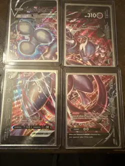 Pokemon Mewtwo V-Union SWSH159/160/161/162 Holo Black Star Promo Card Set Of 4 - Image 2