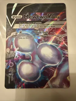 Pokemon Mewtwo V-Union SWSH159/160/161/162 Holo Black Star Promo Card Set Of 4 - Image 3