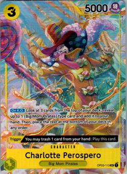Charlotte Perospero OP03-113 SR Alt Alternate Art - One Piece Card Game - NM - Image 1
