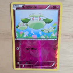 COTTONEE 70/124 POKEMON CARD (XY FATES COLLIDE SET) REVERSE HOLO - Image 1
