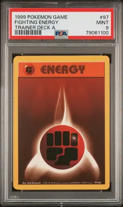 Pokemon Card Fighting Energy 97/102 Brocks Trainer Deck A PROTOTYPE PSA 9 MINT - Image 1