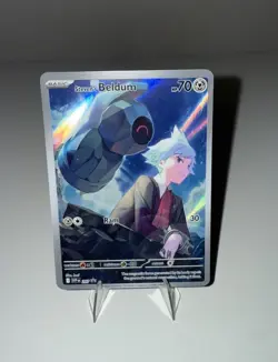 Pokemon TCG Steven's Beldum SVP207 Scarlet & Violet Promo Card Full Art NM - Image 2