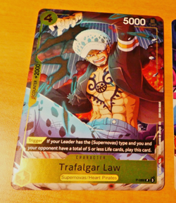 ONE PIECE ENGLISH CARD GAME HOLO CARTE Trafalgar Law P-088 ALT EN MINT - Image 1