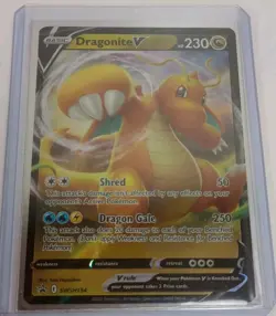 Pokemon TCG Dragonite V SWSH154 Holographic Black Star Promo Card 2021 NM - Image 2