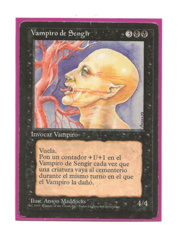 SENGIR VAMPIRE 4th FBB Rare EX / LP Magic Spanish Vampiro Black Border MTG - Image 1