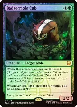 Badgermole Cub Foil Avatar: The Last Airbender NM MTG - Image 1