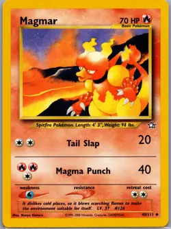 Magmar 40/111 Non Holo Neo Genesis - Pokemon Card - NM - Image 1