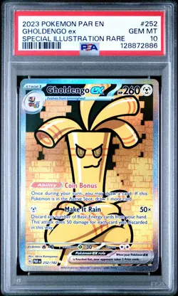 2023 POKEMON PAR EN-PARADOX RIFT SPECIAL ILLUSTRATION RARE GHOLDENGO EX PSA 10 - Image 1