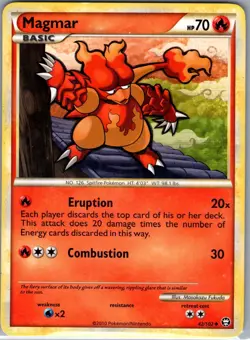 Magmar 42/102 Non Holo Triumphant - Pokemon Card - LP - Image 1