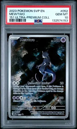 2023 POKEMON SVP EN-SV BLACK STAR PROMO 151 ULTRA-PREM COLL #052 MEWTWO PSA 10 - Image 1