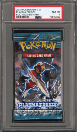 PSA 8 2013 POKEMON BLACK & WHITE PLASMA FREEZE FOIL PACK Bisharp - Image 1