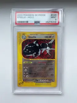 Pokemon Skyridge STEELIX H29 Holo PSA 9 MINT - Image 1