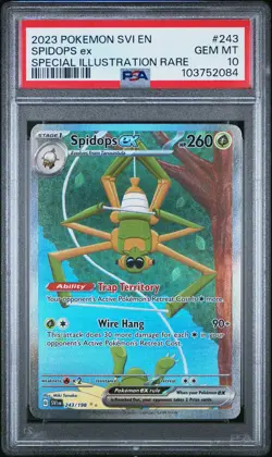 2023 POKEMON SVI EN-SCARLET & VIOLET SPECIAL ILLUSTRATION RARE SPIDOPS EX PSA 10 - Image 1