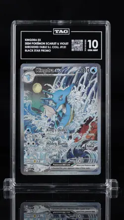 Kingdra EX 131 Scarlet & Violet Black Star Promo Pokemon TCG TAG 10 Gem Mint - Image 1