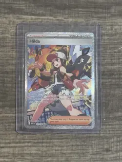 Pokemon TCG Hilda Trainer White Flare Holo Full Art SV 171/086 - Image 1