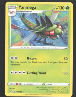 Yanmega 007/185 Rare Pokemon SWSH04: Vivid Voltage Near Mint or Better - Image 1