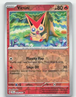 Victini #030/162 Reverse Holo Pokemon Temporal Forces Near Mint or Better - Image 1
