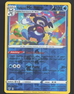 Galarian Mr. Rime 036/189 Reverse Holo Pokemon SWSH03: Darkness Ablaze Near Mint - Image 1