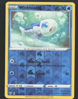 Wishiwashi 050/189 Reverse Holo Pokemon SWSH03: Darkness Ablaze Near Mint - Image 1
