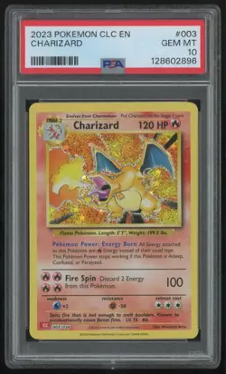 2023 Pokemon Classic Collection CLC EN Charizard PSA 10 Holo #003 - Image 1