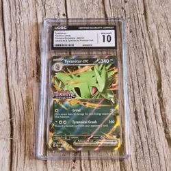 CGC 10 GEM MINT Tyranitar ex 064/131 Stamped - Prismatic Evolutions - Pokemon - Image 1