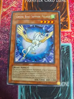 Yu-Gi-Oh! Crystal Beast Sapphire Pegasus CT04-EN002 Secret Rare Limited NM a1/ - Image 1