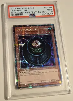 2024 YU-GI-OH! QUARTER CENTURY BONANZA Morphing Jar RA03-EN098 QCR PSA 9 - Image 2