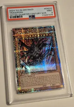2024 YU-GI-OH! QUARTER CENTURY BONANZA Tragoedia RA03-EN223 QCR PSA 9 - Image 2