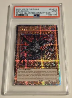 2024 YU-GI-OH! QUARTER CENTURY BONANZA Tragoedia RA03-EN223 QCR PSA 9 - Image 4