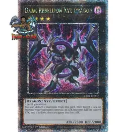 Yugioh! 1x Dark Rebellion Xyz Dragon RA04-EN237 Quarter Century Secret Rare NM - Image 1
