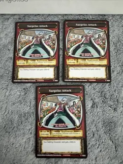 One Piece CCG - The Quest Begins - x3 Surprise Attack Regular Rare - LP - Image 1
