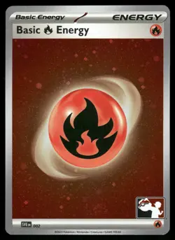 Basic Fire Energy Cosmos Holo #002 Pokemon Prize Pack Series Cards SWIRL - Image 1