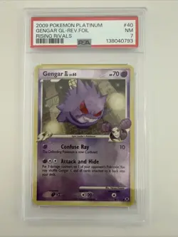 Pokemon Gengar TCG GL Rising Rivals Card 40/111 Reverse Holo PSA 7 - Image 1