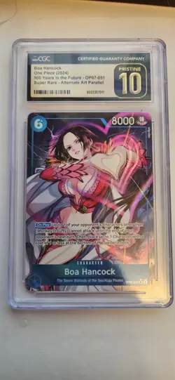cgc 10 pristine BOA HANCOCK OP07-051 SR ALT ART ONE PIECE CARD ENGLISH - Image 1