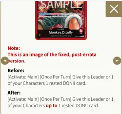 Errata-Monkey D Luffy - ST01-001 L - One Piece Card Game Holo English - Image 5