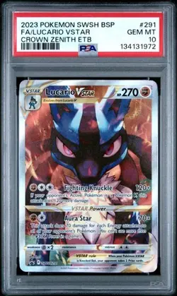 Lucario VSTAR SWSH291 SWSH: Sword & Shield Promo Cards Holo Psa 10 - Image 1