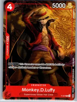 Monkey.D.Luffy - (Tournament Pack Vol. 1) P-007 English - One Piece Card - NM - Image 1