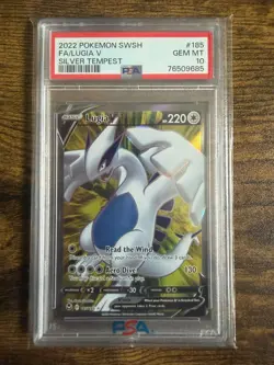 PSA 10 Lugia V #185 Silver Tempest Full Art - Gem Mint Pokemon Card - Image 1