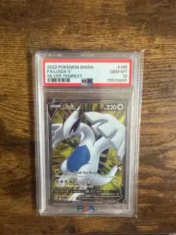 PSA 10 Lugia V #185 Silver Tempest Full Art - Gem Mint Pokemon Card - Image 3