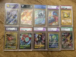 Pokemon Graded Cards Joblot Bundle 10 Slabs - Image 1